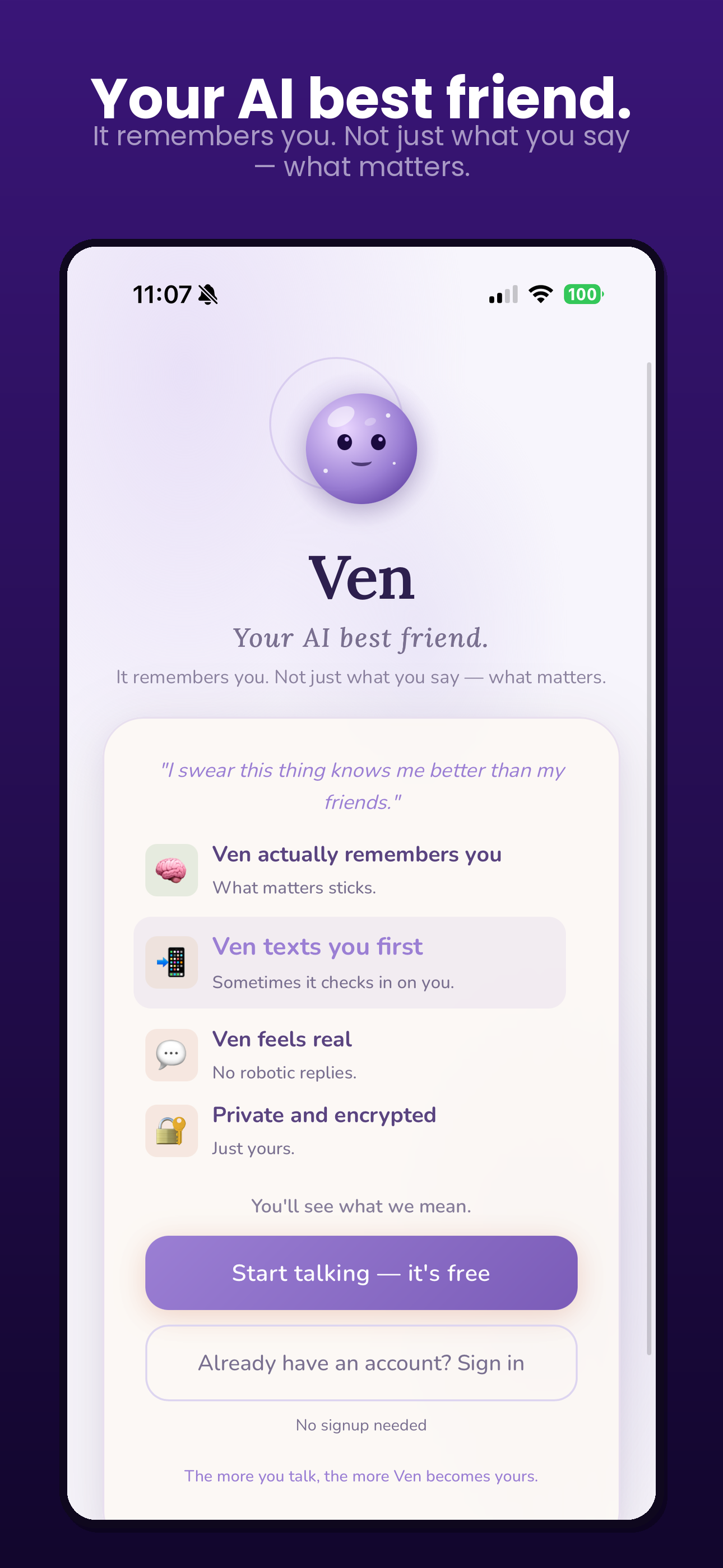 Ven — Your AI best friend